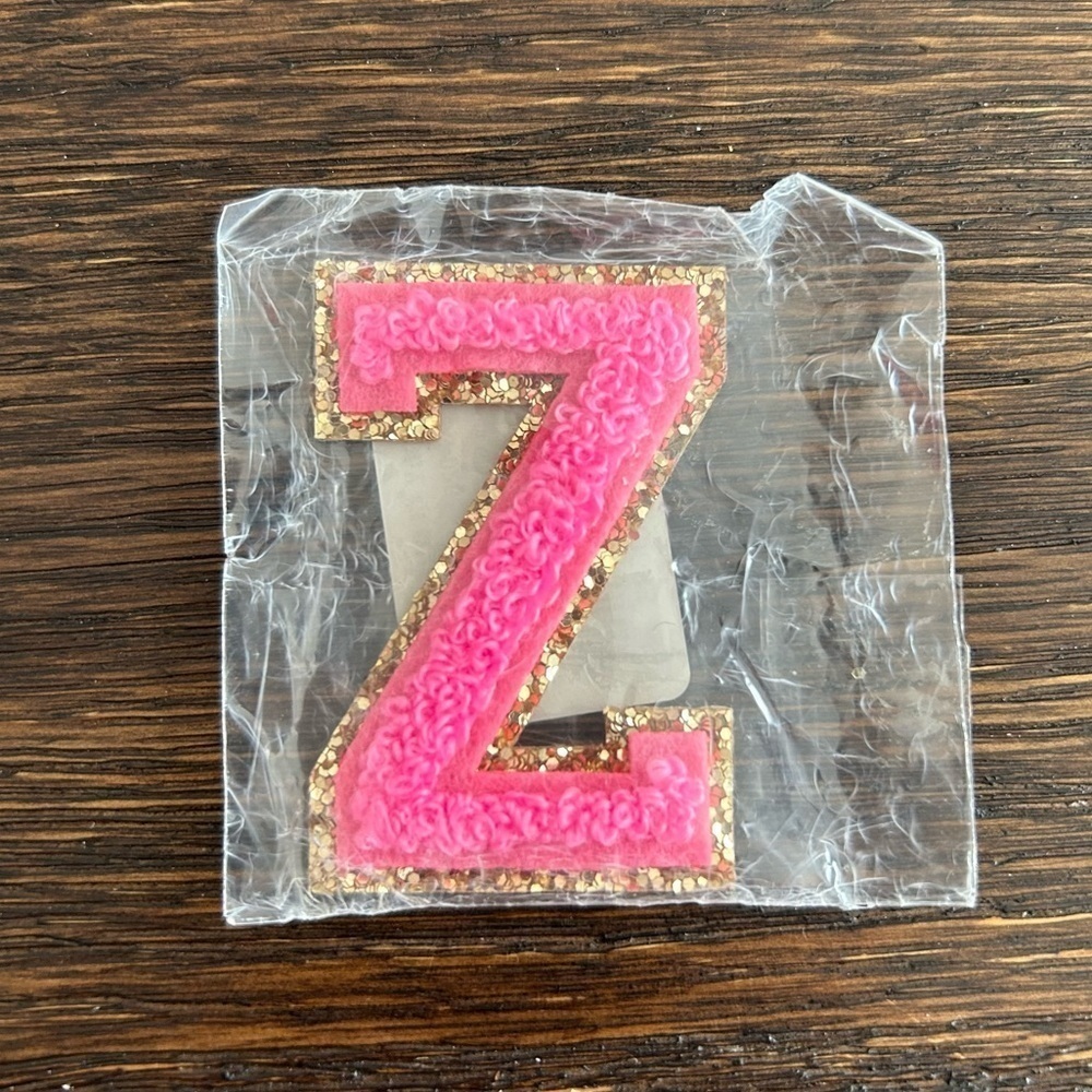 Stoney Clover Lane Bubblegum Glitter Varsity Letter Z Patch